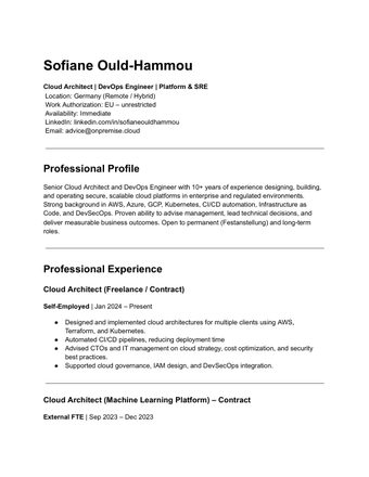 Preview of Curriculum Vitae — English (Detailed)